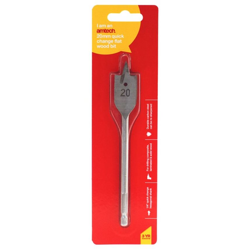 20mm X 152mm Quick Change Flat Wood Bit