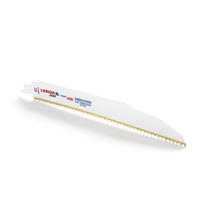 21090966GR 229 x 22 x 1.6MM 6TPI Gold Demolition Reciprocating Saw Blades Pk-5