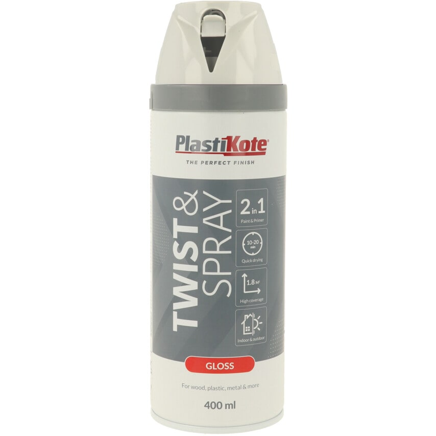 21102 Twist & Spray Gloss White Aerosol Paint - 400ML