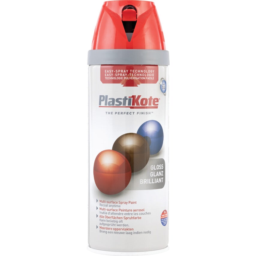 21107 Twist & Spray Gloss Bright Red Aerosol Paint - 400ML