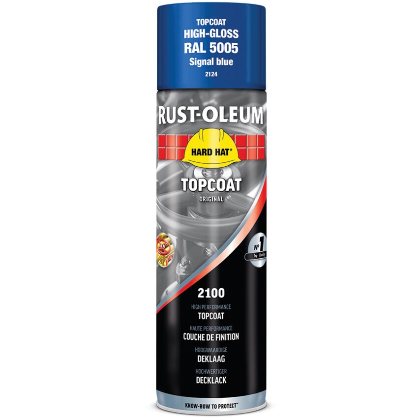 2124 Hard Hat Signal Blue High Performance Topcoat Aerosol Paint - 500ML