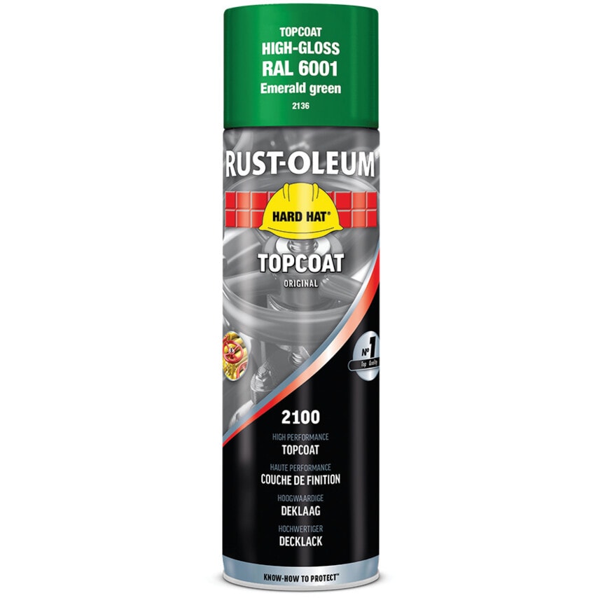 2136 Hard Hat Emerald Green High Performance Topcoat Aerosol Paint - 500ML
