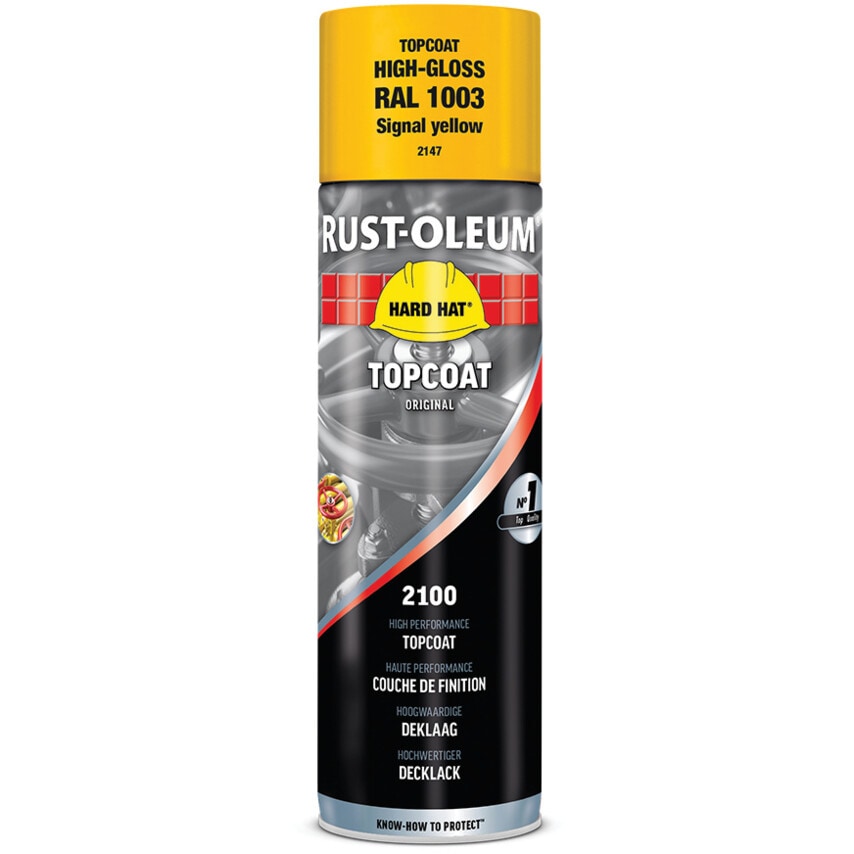 2147 Hard Hat Signal Yellow High Performance Topcoat Aerosol Paint - 500ML