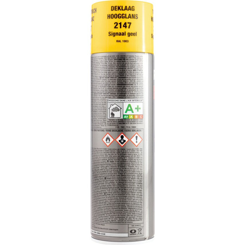2147 Hard Hat Signal Yellow High Performance Topcoat Aerosol Paint - 500ML