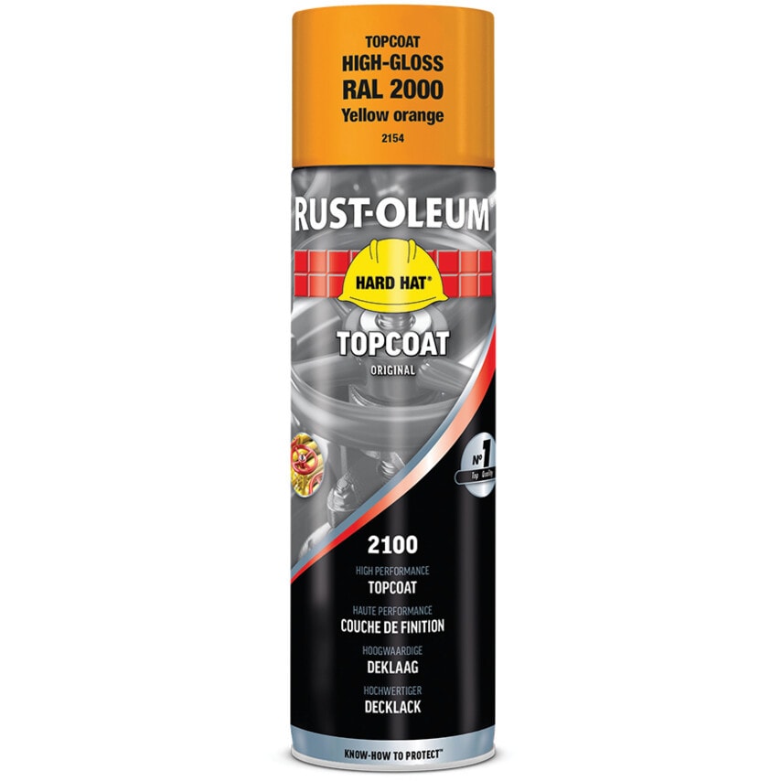 2154 Hard Hat Signal Orange High Performance Topcoat Aerosol Paint - 500ML