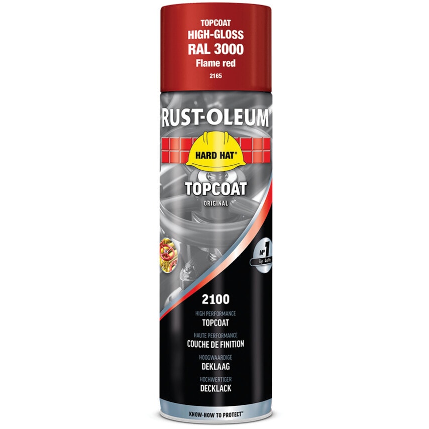 2165 Hard Hat Bright Red High Performance Topcoat Aerosol Paint - 500ML