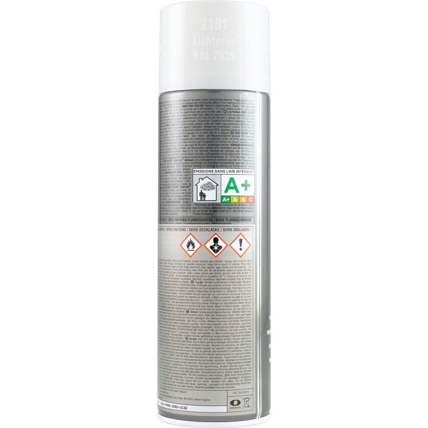 2181 Hard Hat Light Grey High Performance Topcoat Aerosol Paint - 500ML