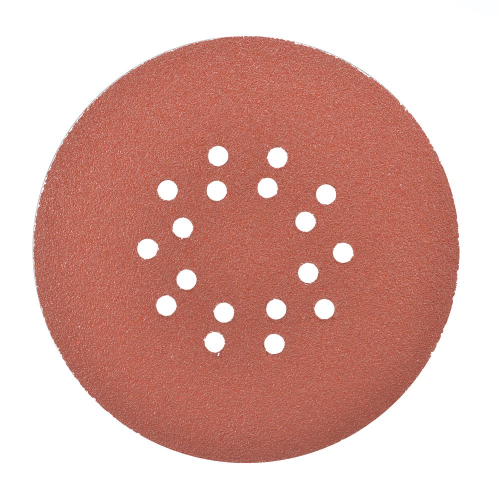 Essentials   40 Grit 18-Hole Punched Wood Sanding Discs 225mm 5 Pack