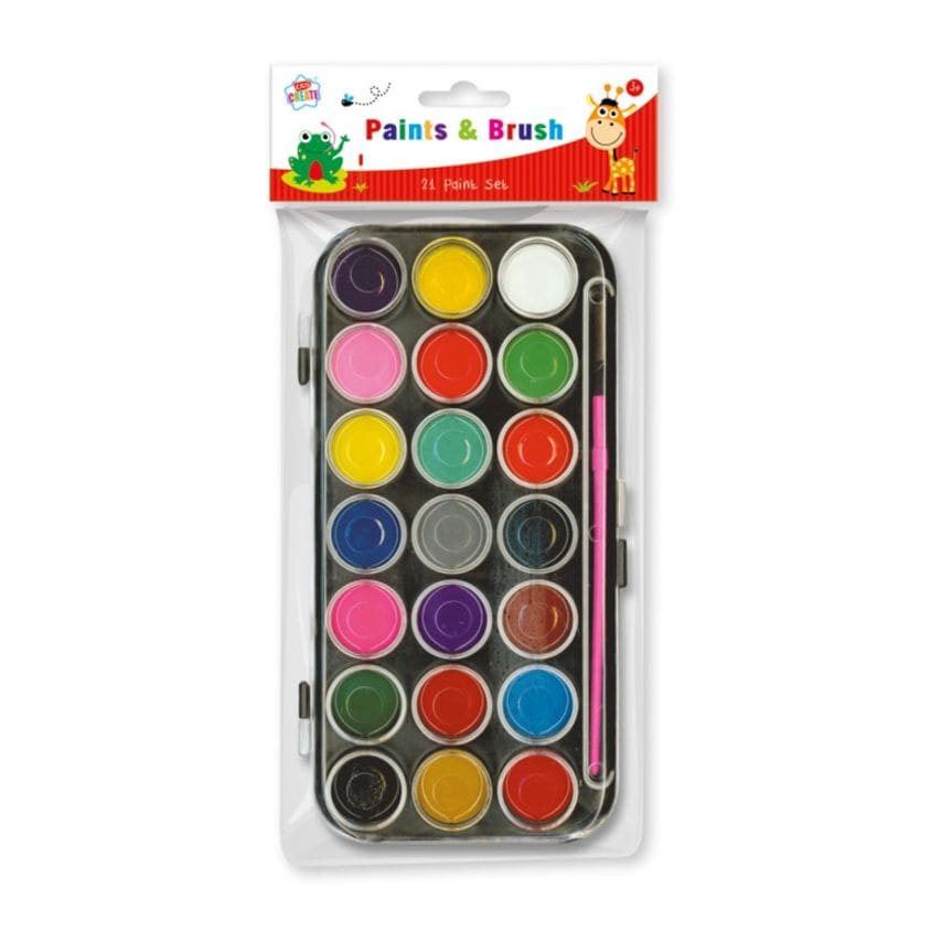 21 Paints & Brush Set