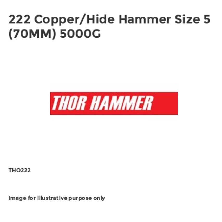 222 Copper/Hide Hammer Size 5 (70MM) 5000G THO222