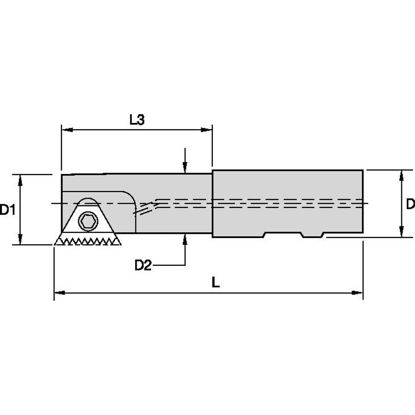 22X1R025B25STN16L Threading Cutters Shank Long D