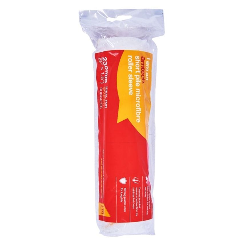 230mm (9") X 38mm (1.5") Short Pile (9mm) Roller Sleeve - Micro-Fibre