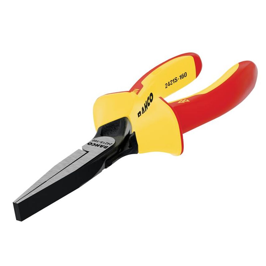 2421S ERGO Insulated Flat Nose Pliers 160mm (6.1/4in) BAH2421S160