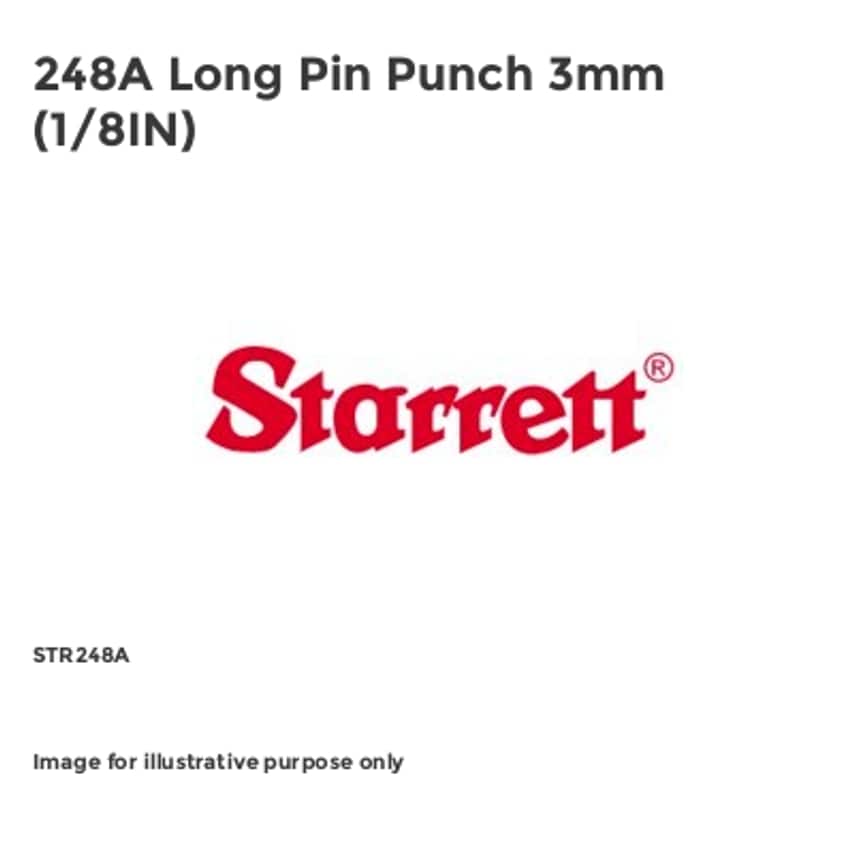 248A Long Pin Punch 3mm (1/8IN) STR248A