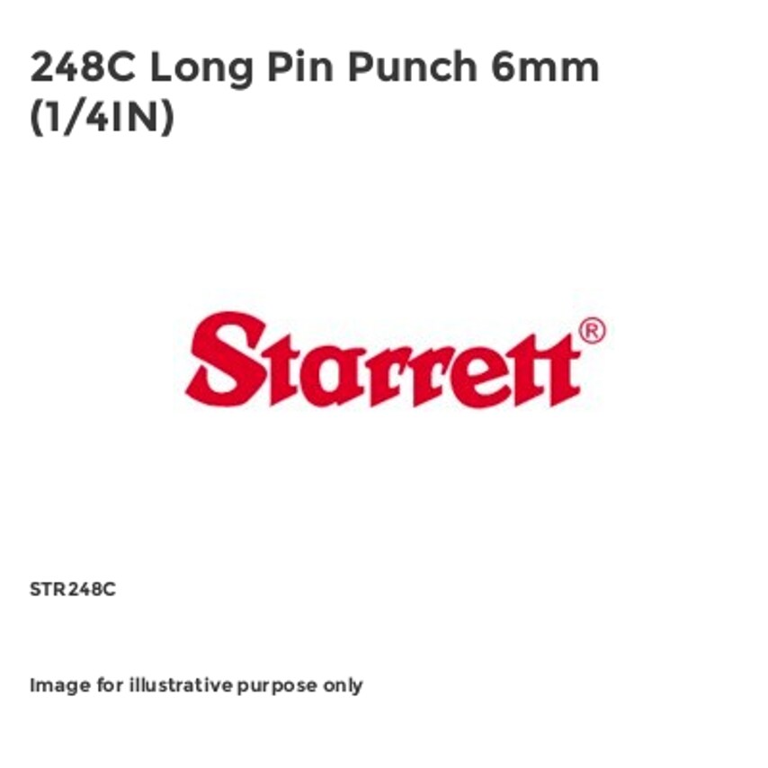 248C Long Pin Punch 6mm (1/4IN) STR248C