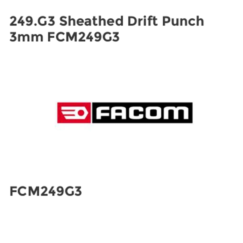 249.G3 Sheathed Drift Punch 3mm FCM249G3