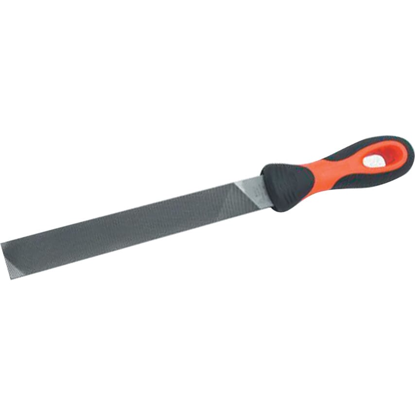 250MM (10") Straight Tooth Milled Hand File with Handle