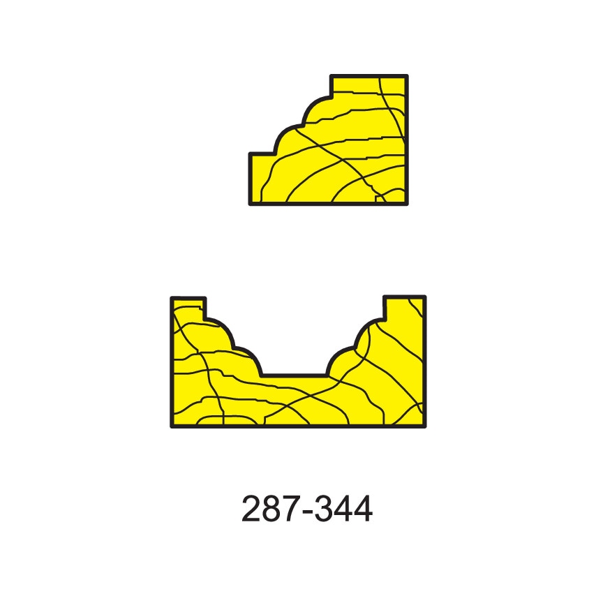 25.4 x 62.0mm 4RAD 1/4" Shk. 2FL Plunge Bit