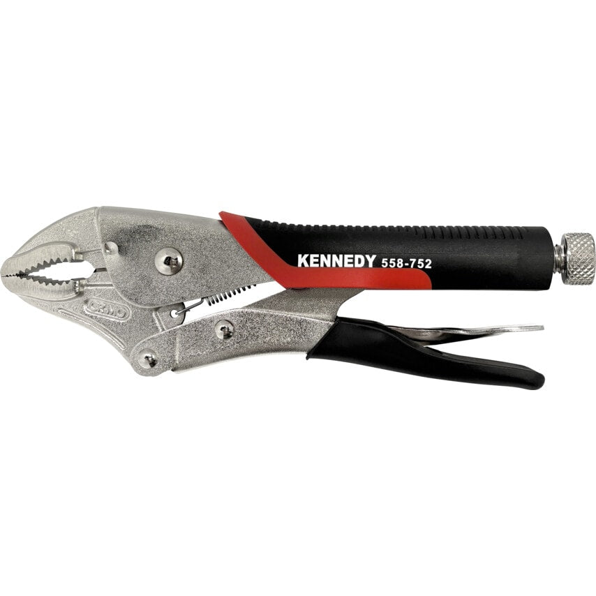 255mm/10" Curved Jaw Bi-Material Handle Grip Wrench