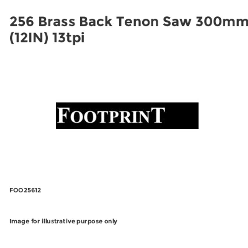 256 Brass Back Tenon Saw 300mm (12IN) 13tpi