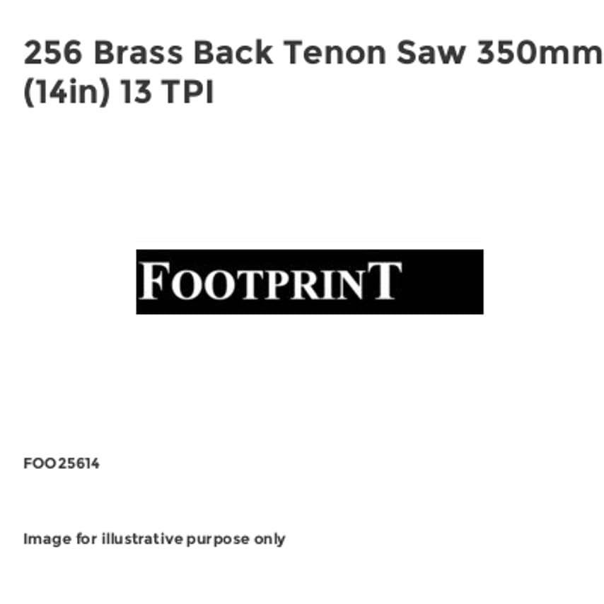 256 Brass Back Tenon Saw 350mm (14in) 13 TPI