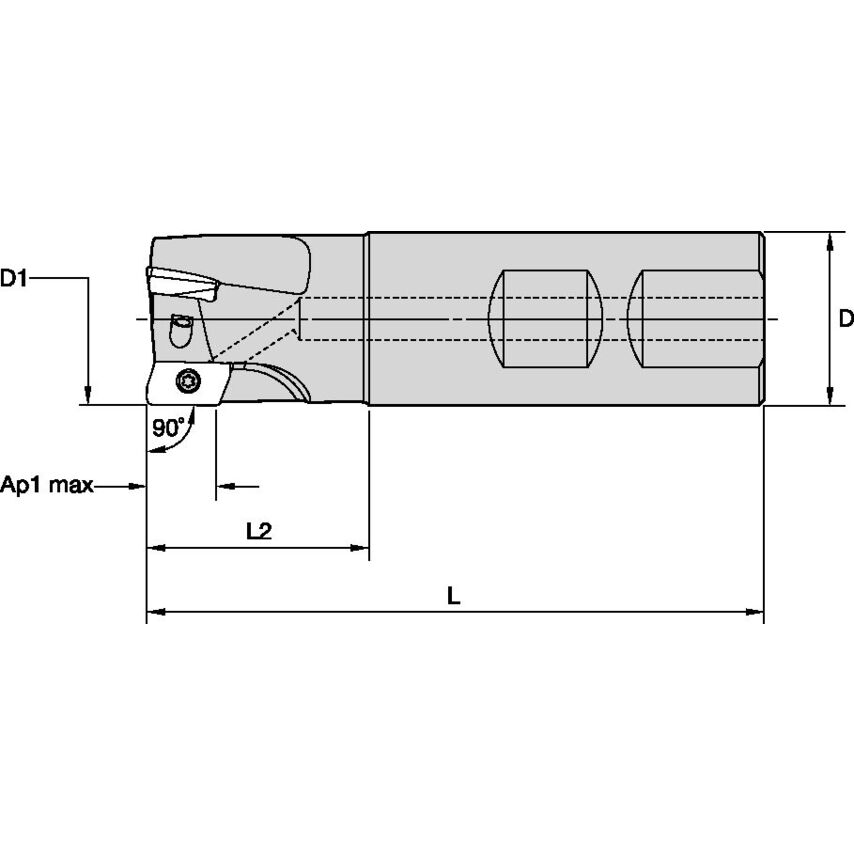 25A04R032B25ED10 Mill 1-10 End Mill 90 D 25 Z