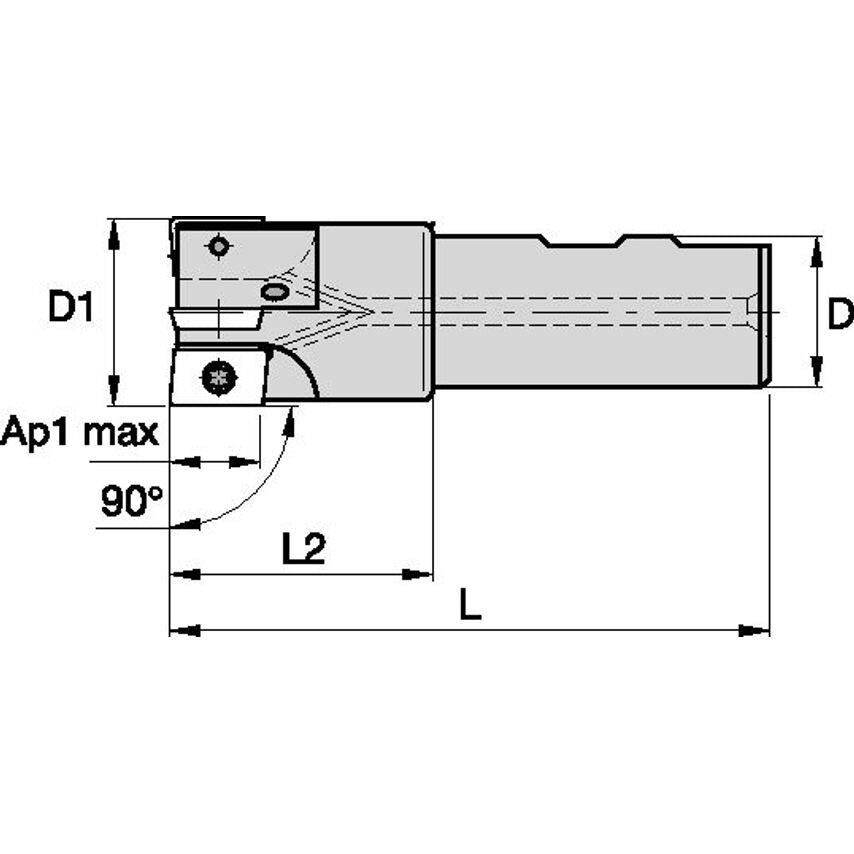 25A3R039B25SAD10 End Mill NGE D=25 Z=3