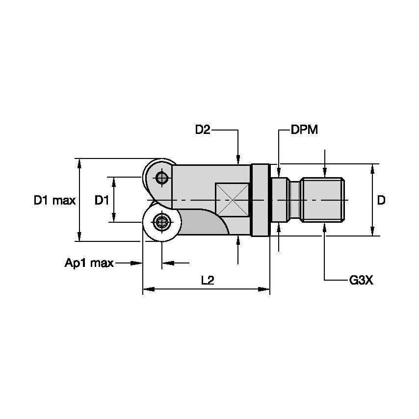 25E05R035M12SRD07 Modular Milling Tool