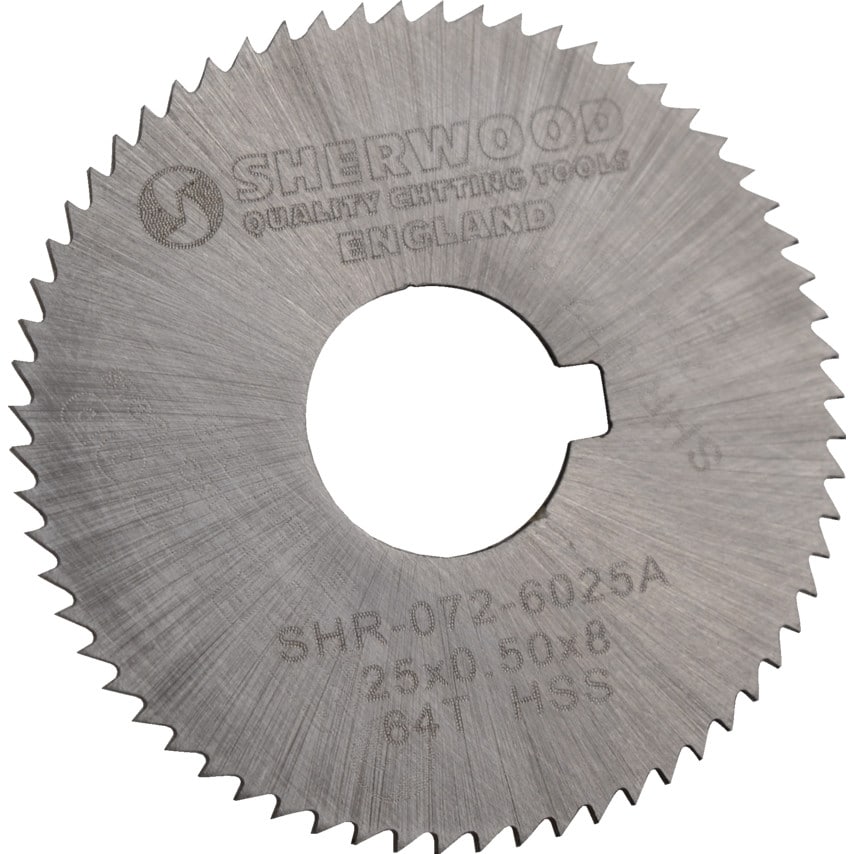 25X0.50X8MM HSS Slitting Saw 64T