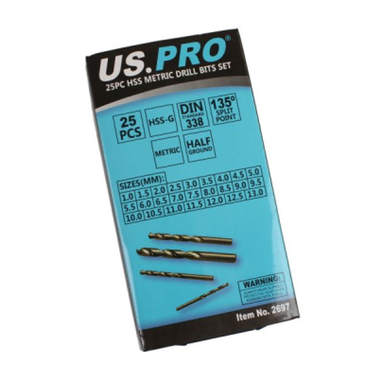 25 Piece HSS Metric Drill Bits Set