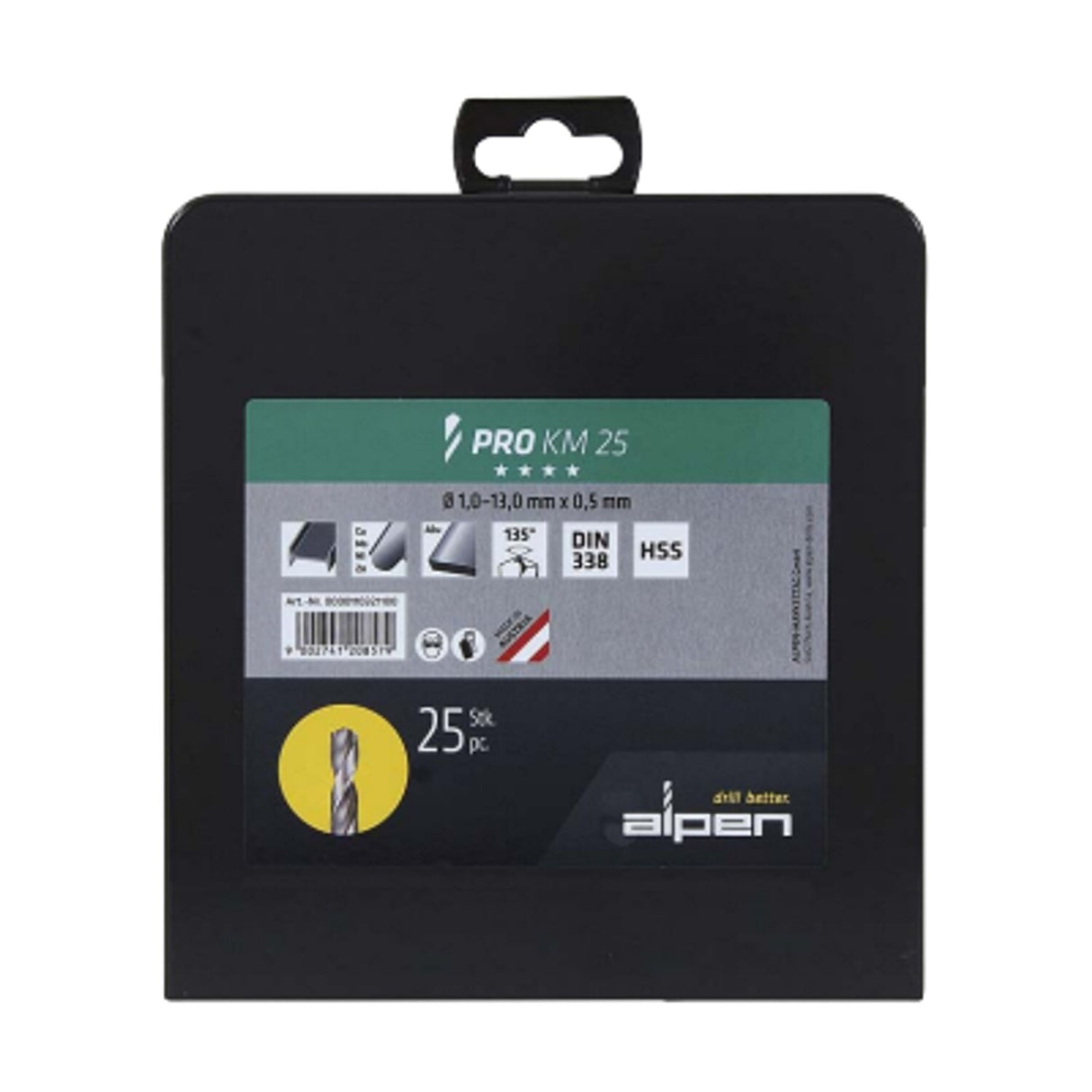25 Piece HSS Pro Ground Jobber Drill Set