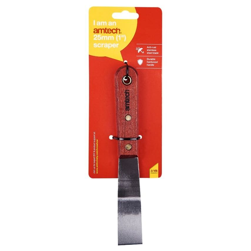 25mm (1") Heavy Duty Scraper with Wooden Handle