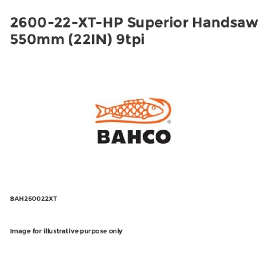2600-22-XT-HP Superior Handsaw 550mm (22IN) 9tpi BAH260022XT