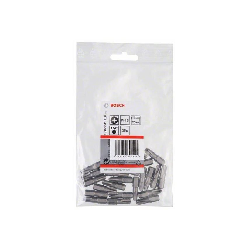 2607001516 PH3 25-PC Extra Hard 25mm Driver Bits