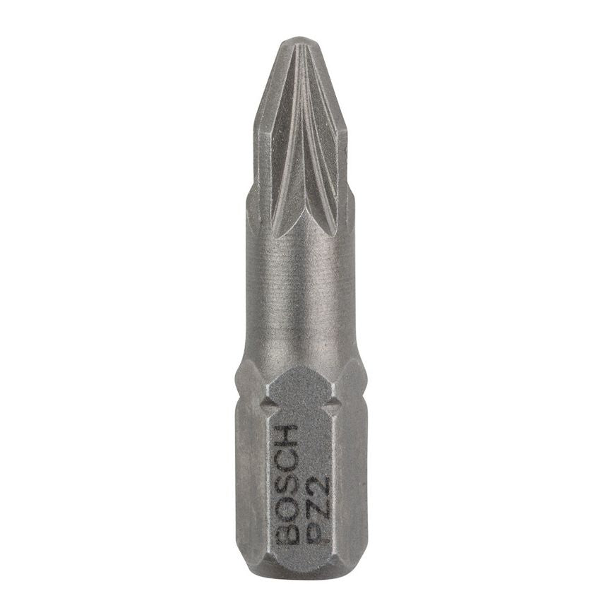 2607001558 Extra Hard PZ2 Screwdriver Bits 25mm  - Pack of 3