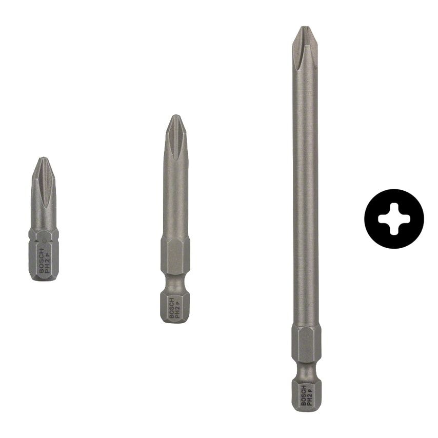 2607002503 25 Piece PH2 Extra Hard 49mm Driver Bits