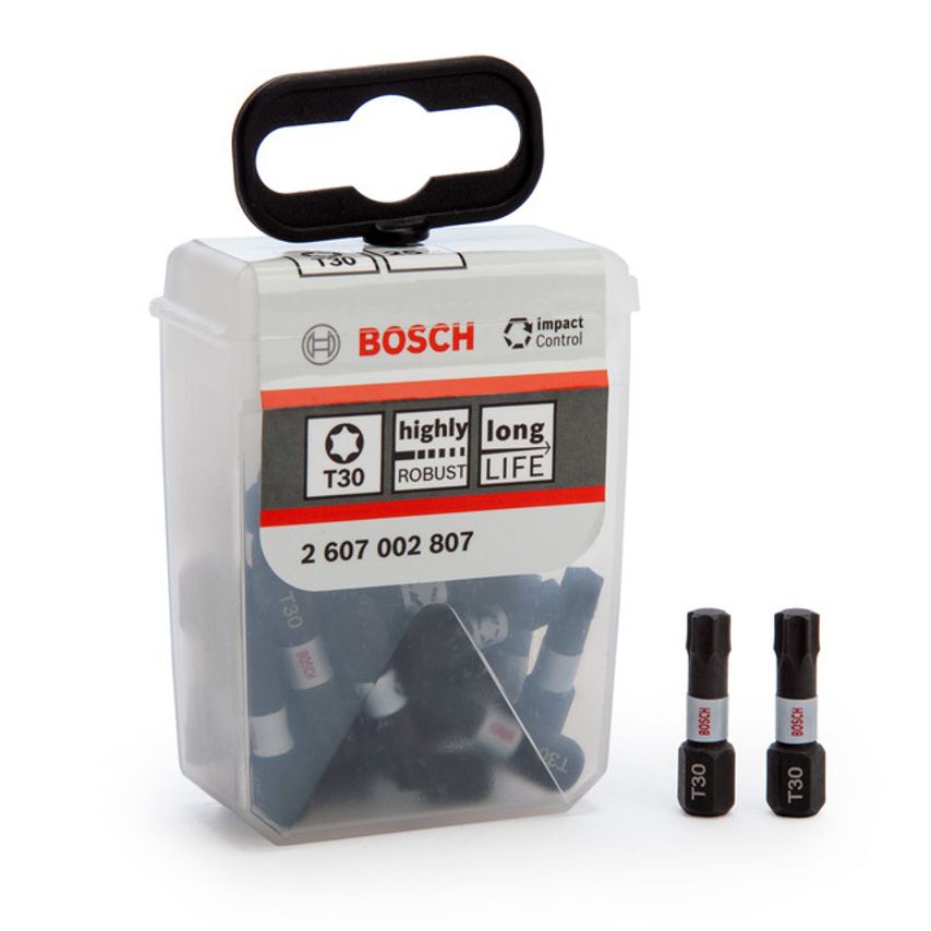 2607002807 T30 Impact Control Screwdriver Bits, Pack of 25