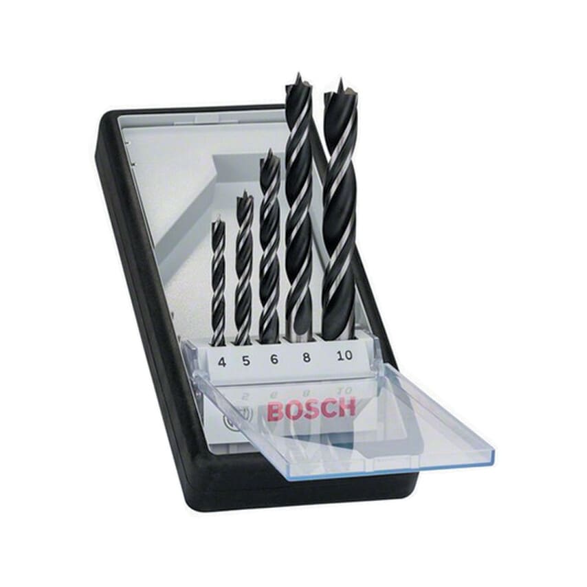 2607010527 5 Piece Brad Point Robust Line Drill Set