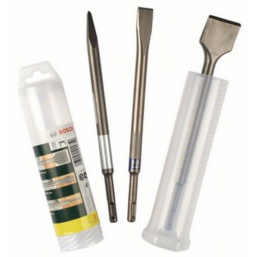 2607019457 3 Piece SDS Chisel & Drill Bit Set