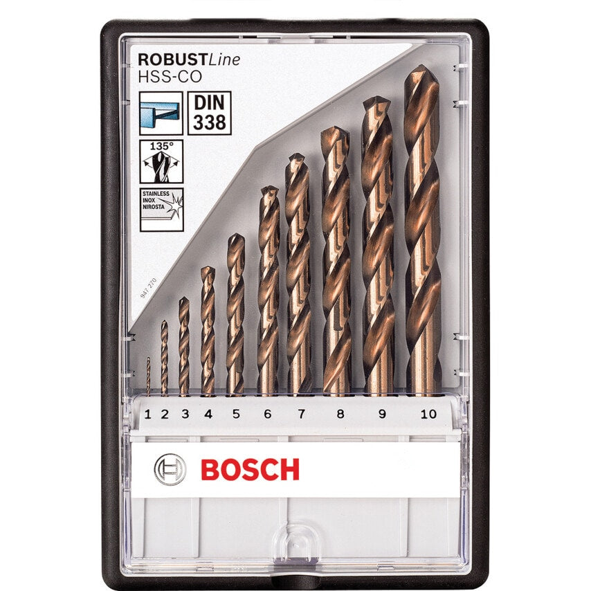 2607019925 Metal Drill Bits HSS-Co - 10 Pieces