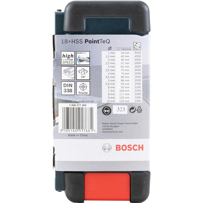 2608577350 PointTeQ HSS Twist Drill Bit18 Piece Toughbox Set