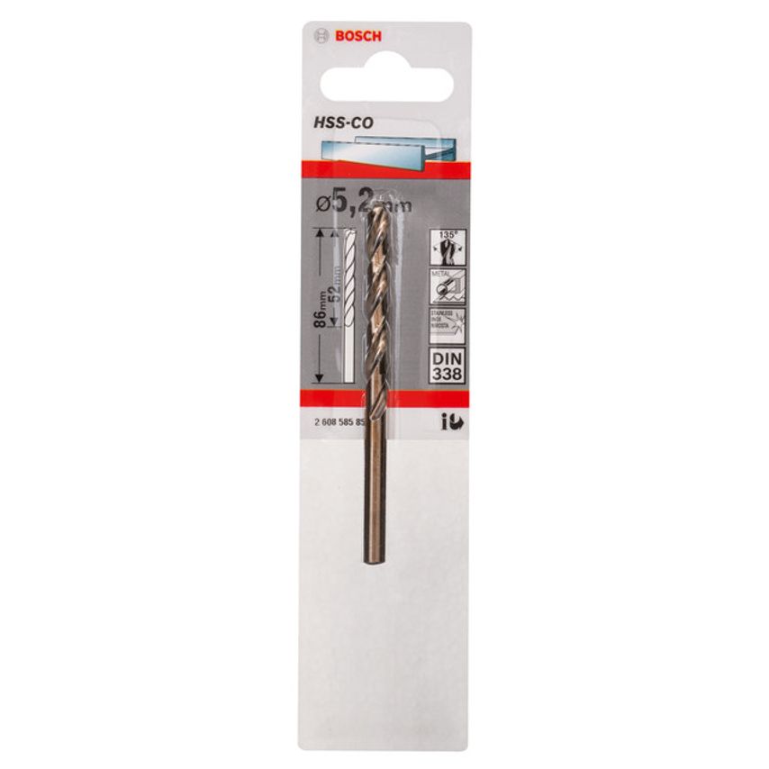 2608585853 TopLine Metal Drill Bit 5.2 x 52 x 86