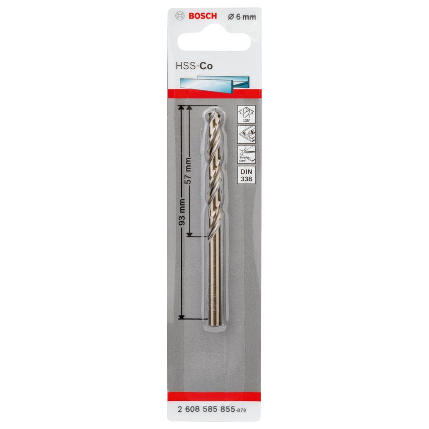 2608585855 TopLine Drill Bit for Metal 6, 0 x 57 x 93mm