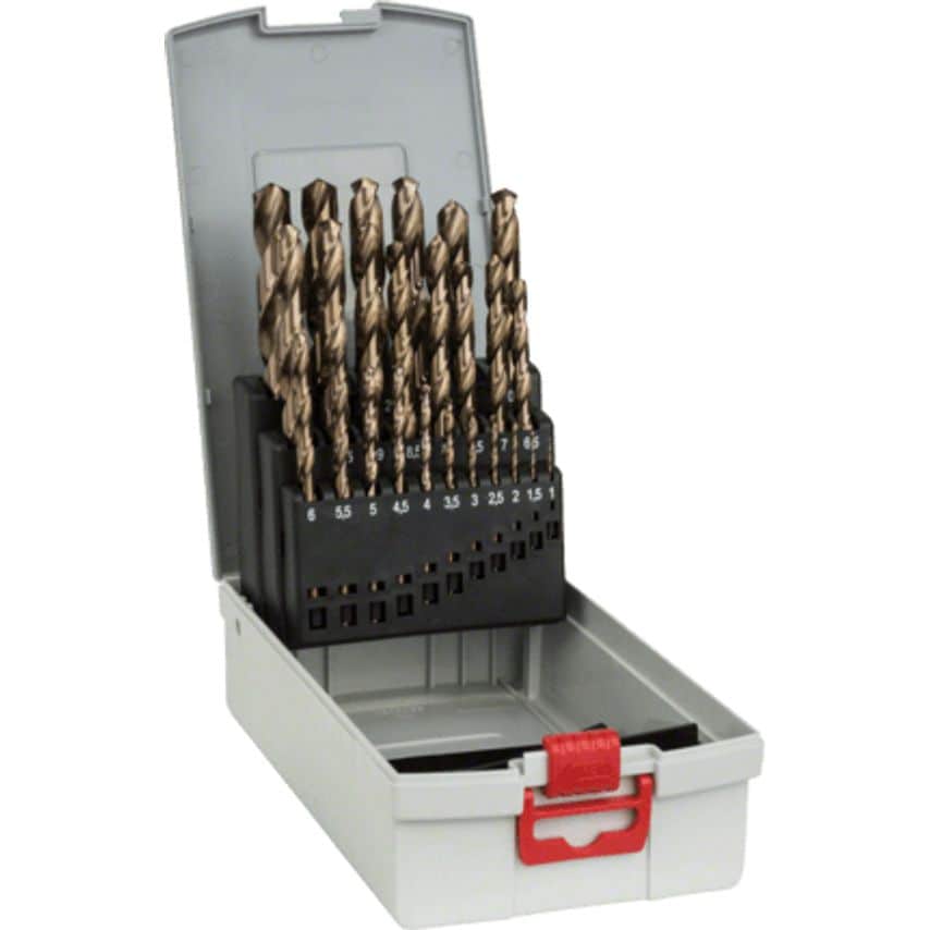 2608587018 25-PC Hss-Co ProBox Metal Drill Bit Set DIN 338