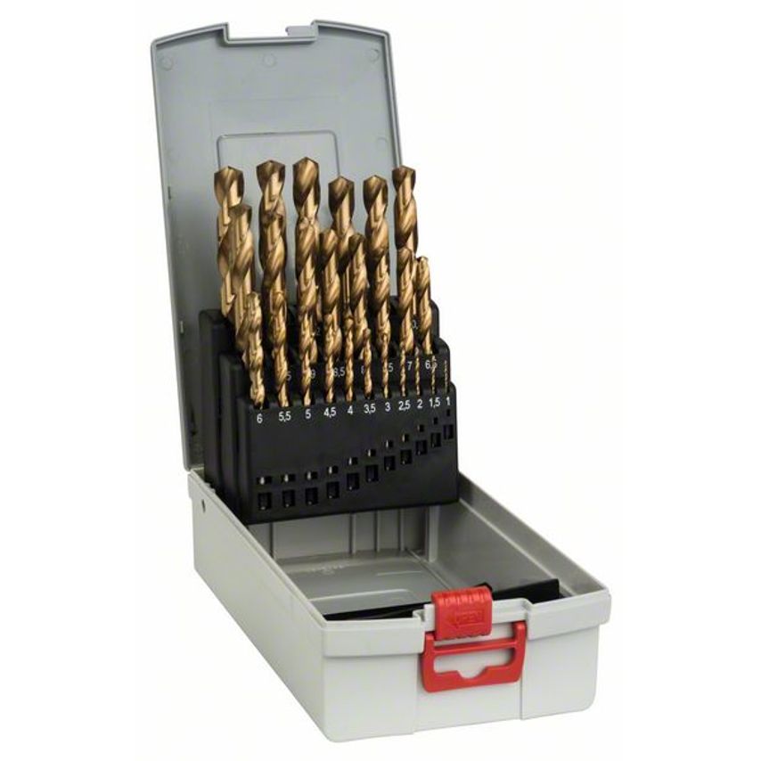 2608587019 25-PC Hss-Tin ProBox Metal Drill Bit Set DIN 338