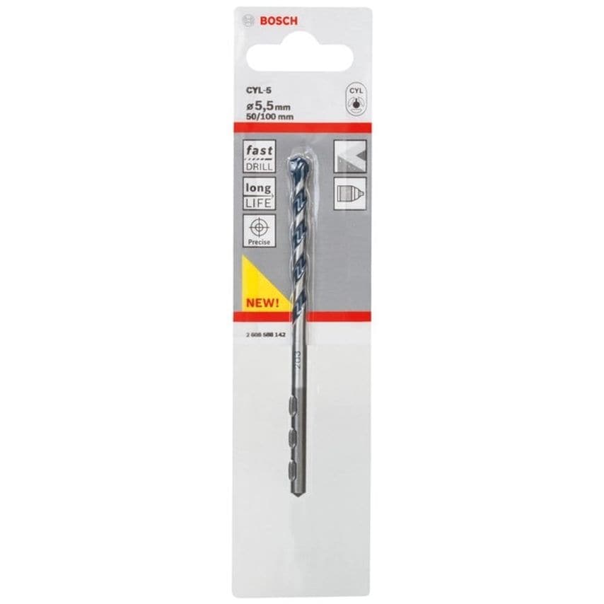 2608588142 CYL-5 Concrete Drill Bits 5.5 x 50 x 100mm