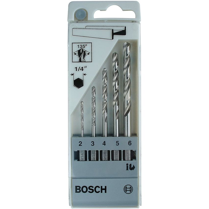 2608595517 5-PC HSS-G Metal Drill Bit Set