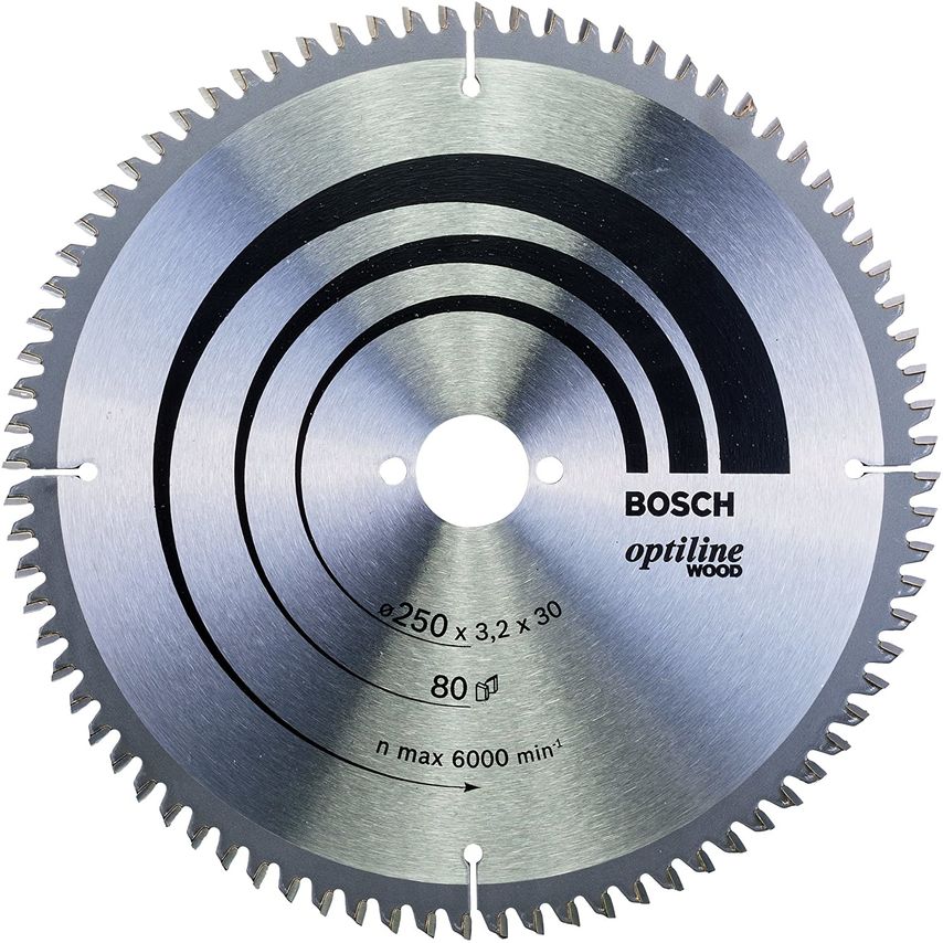 2608640645 Optiline Wood 250 x 30mm Circular Saw Blade 80T