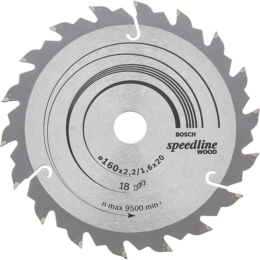 2608640787 Speedline Wood 160 x 20mm Circular Saw Blade 18T