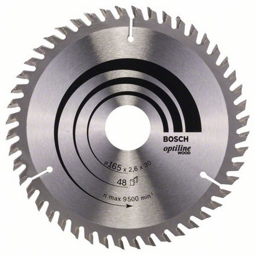 2608641175 Optiline Wood 165 x 30mm Circular Saw Blade 48T